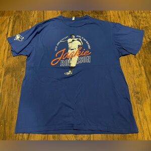 Toronto Blue Jays Jackie Robinson 75th anniversary #42 T shirt blue & red retro